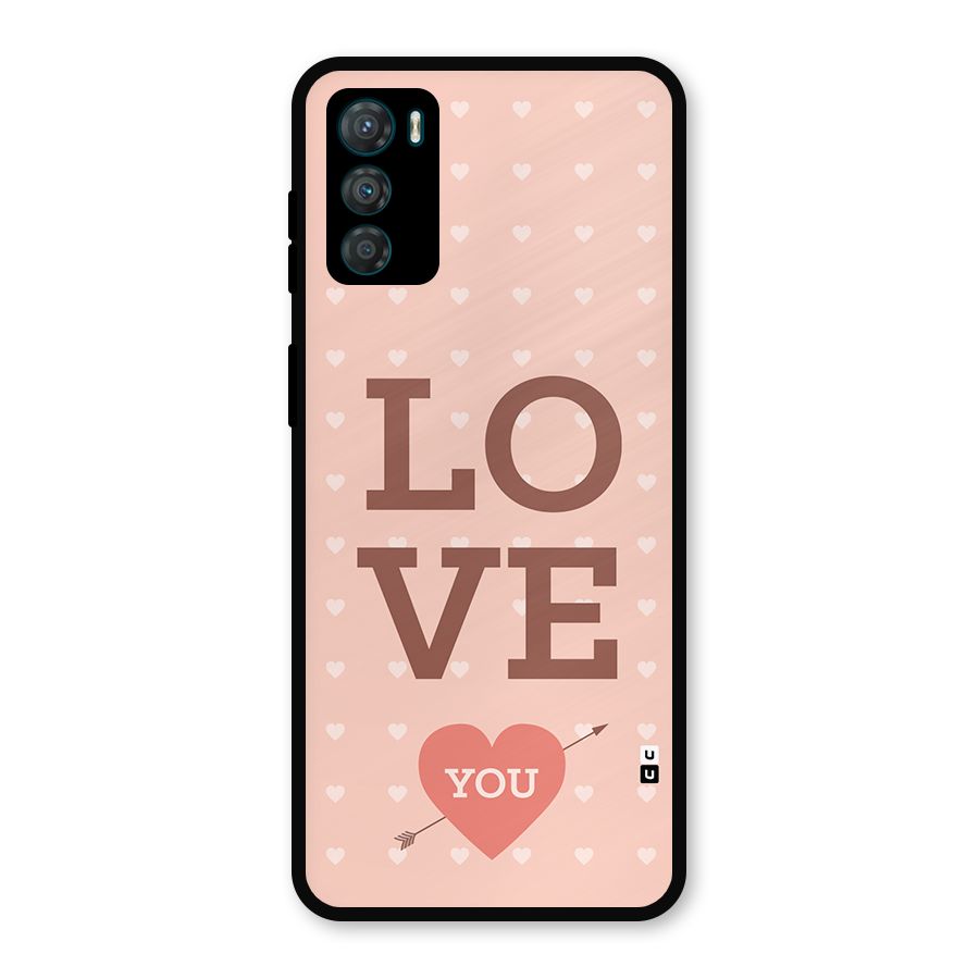 Love You Hearts Metal Back Case for Moto G42