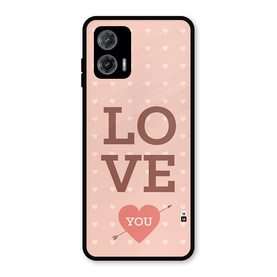 Love You Hearts Metal Back Case for Moto G73