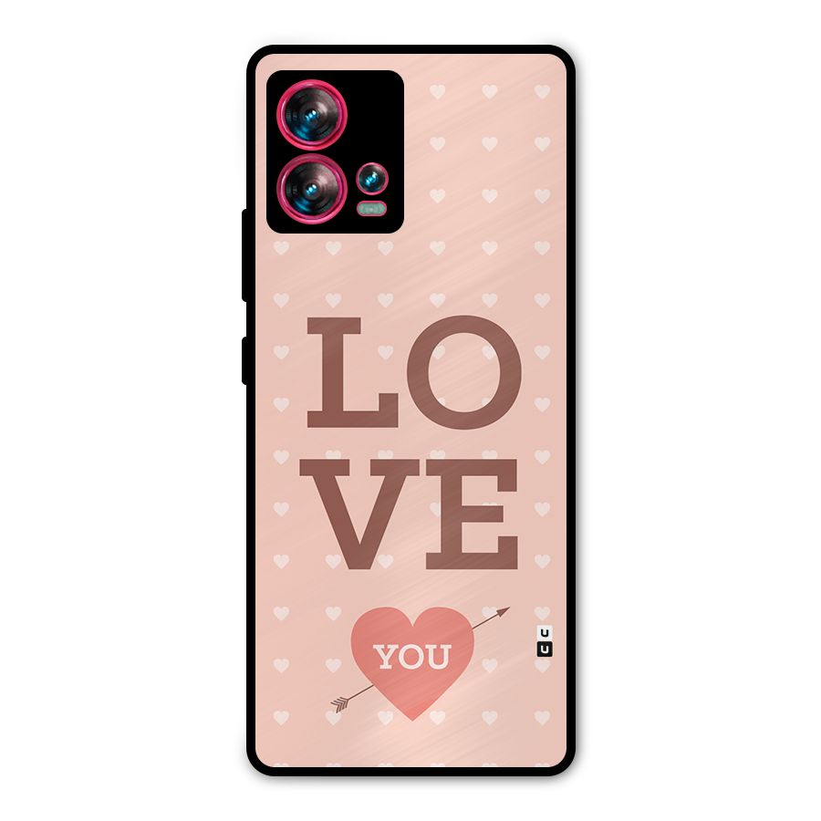 Love You Hearts Metal Back Case for Motorola Edge 30 Fusion