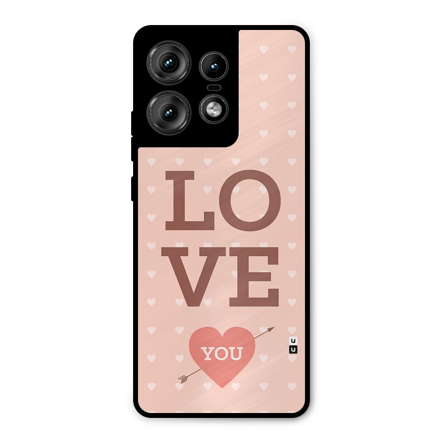 Love You Hearts Metal Back Case for Motorola Edge 50 Pro