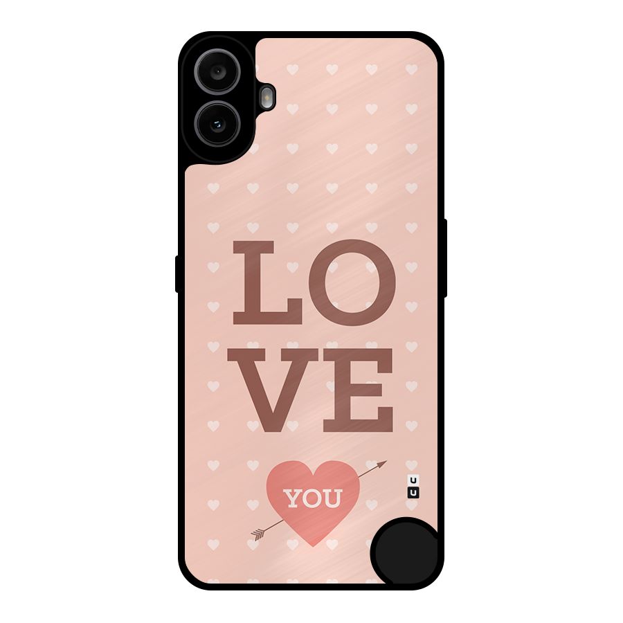 Love You Hearts Metal Back Case for Nothing CMF Phone 1