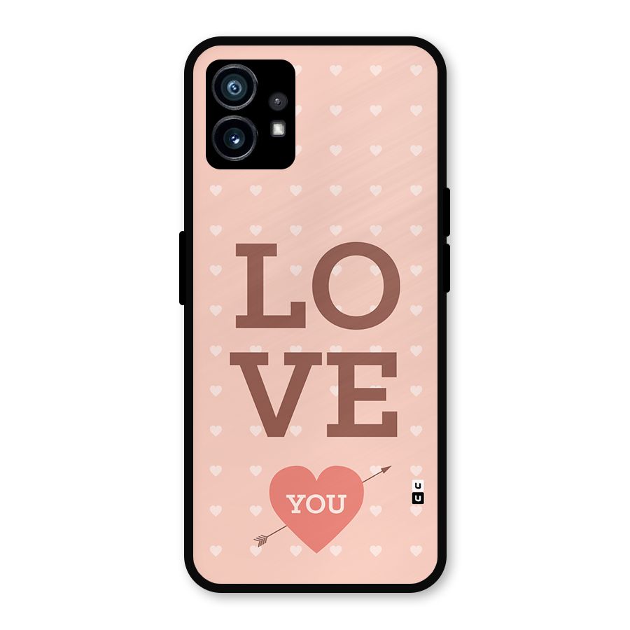 Love You Hearts Metal Back Case for Nothing Phone 1