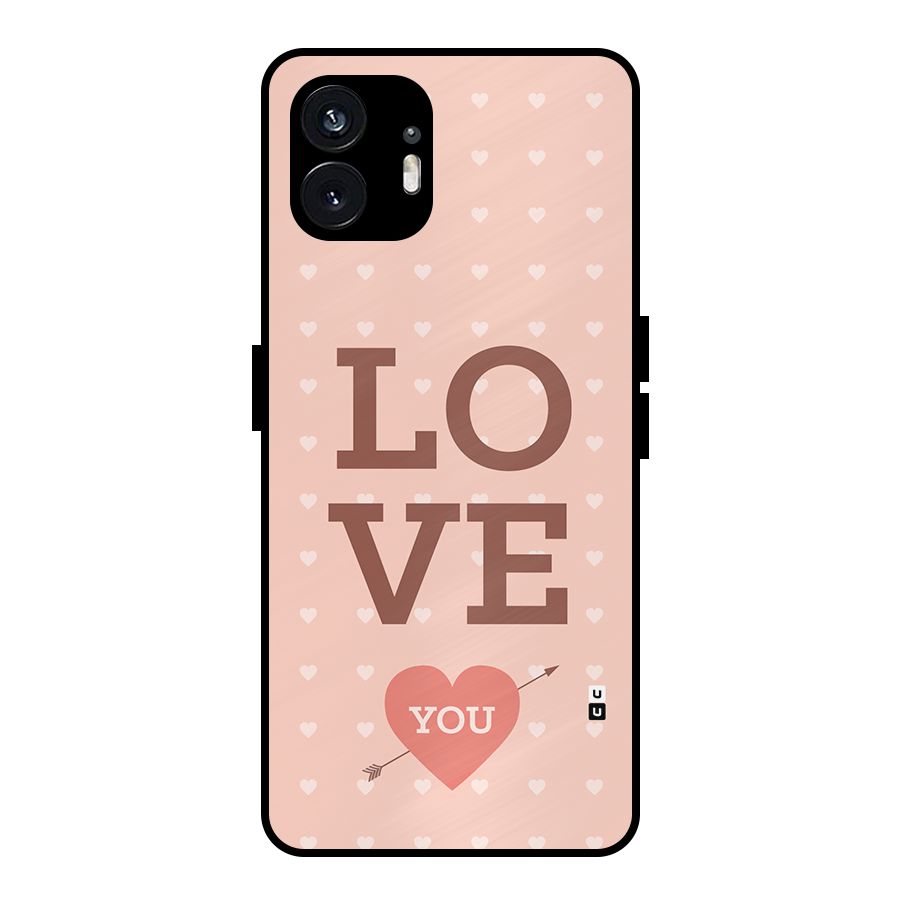 Love You Hearts Metal Back Case for Nothing Phone 2