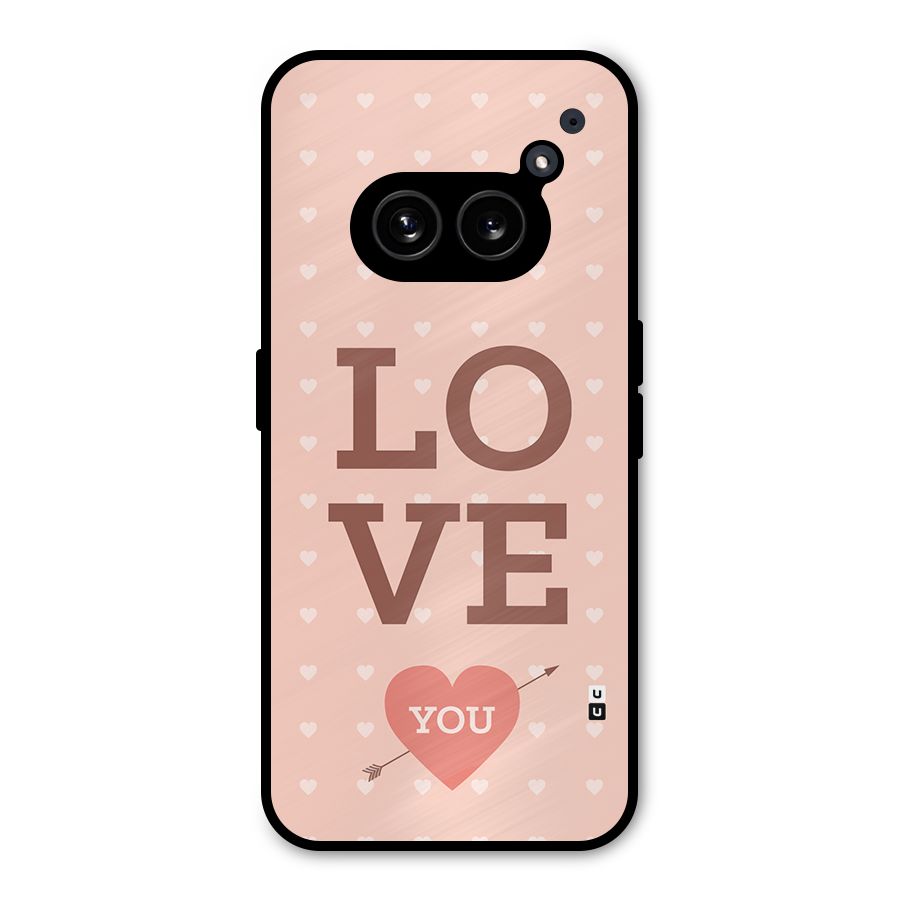 Love You Hearts Metal Back Case for Nothing Phone 2a