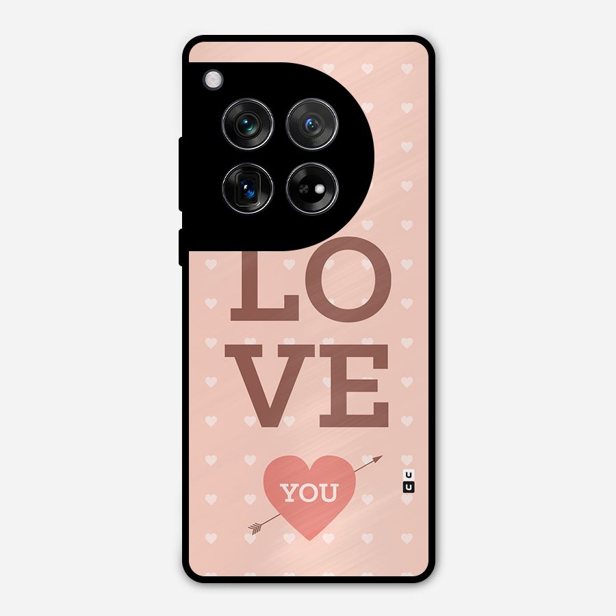 Love You Hearts Metal Back Case for OnePlus 12