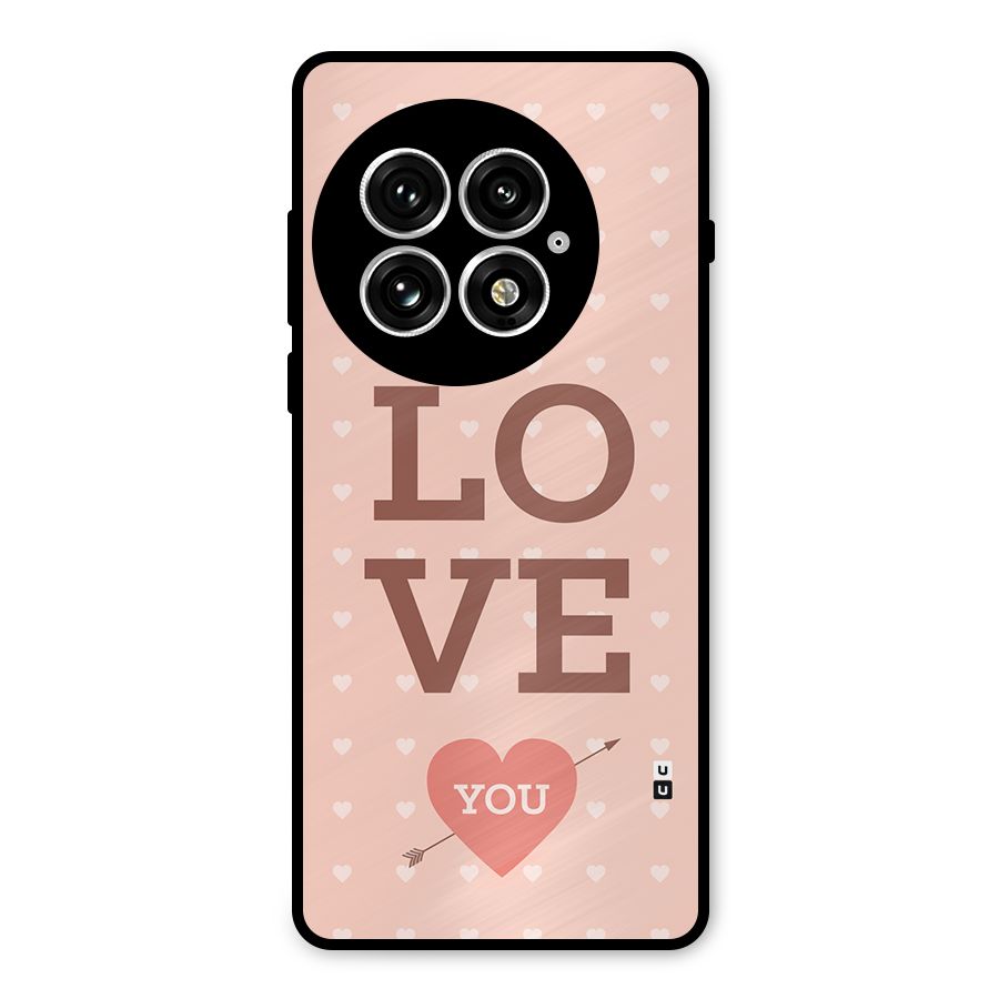Love You Hearts Metal Back Case for OnePlus 13