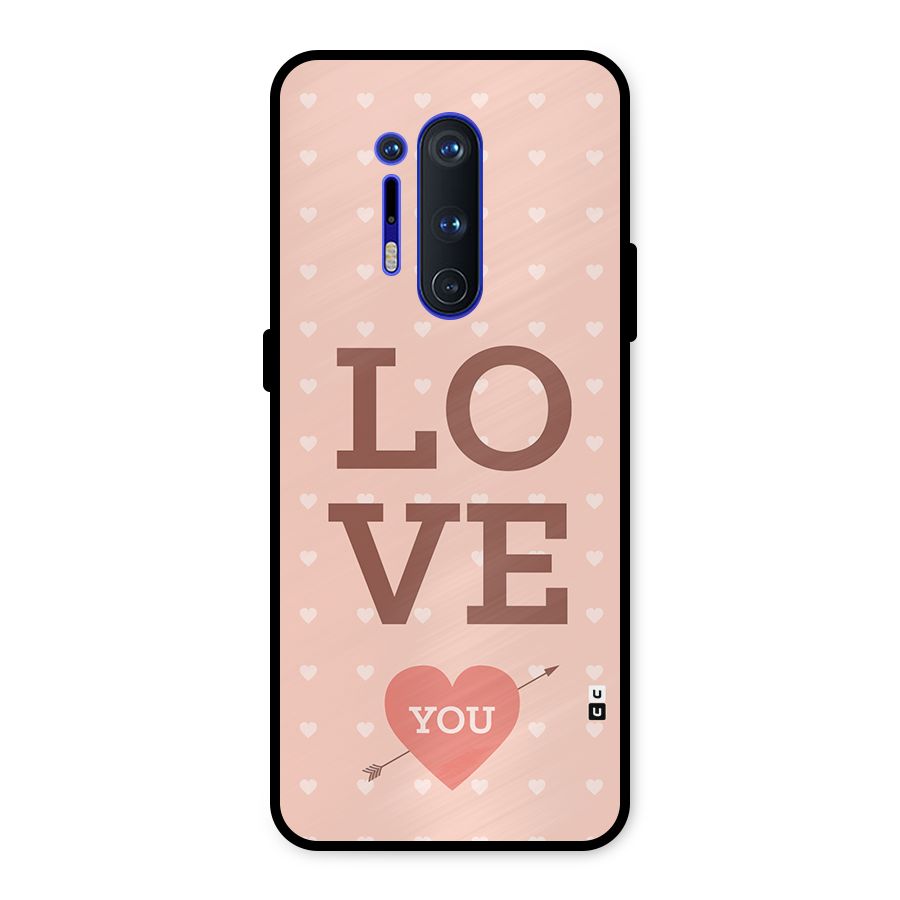 Love You Hearts Metal Back Case for OnePlus 8 Pro