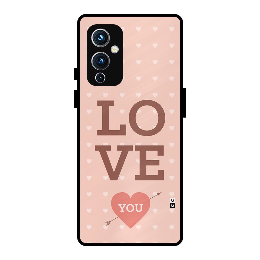 Love You Hearts Metal Back Case for OnePlus 9