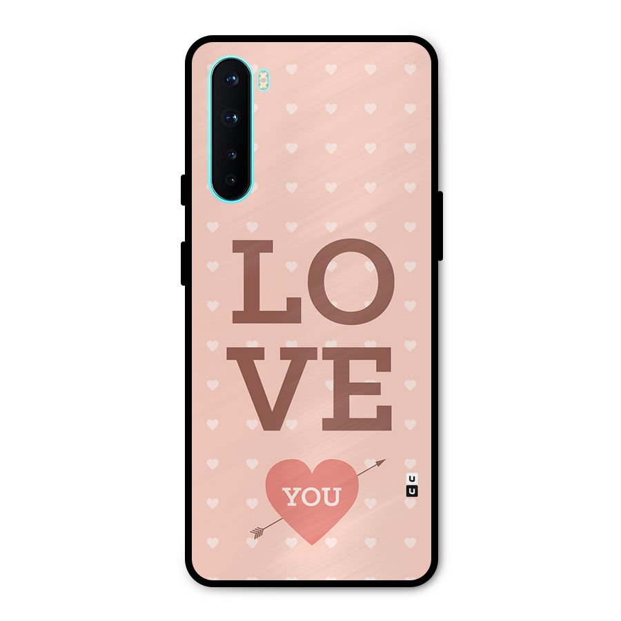 Love You Hearts Metal Back Case for OnePlus Nord