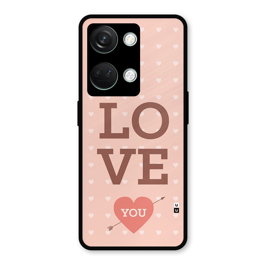 Love You Hearts Metal Back Case for OnePlus Nord 3