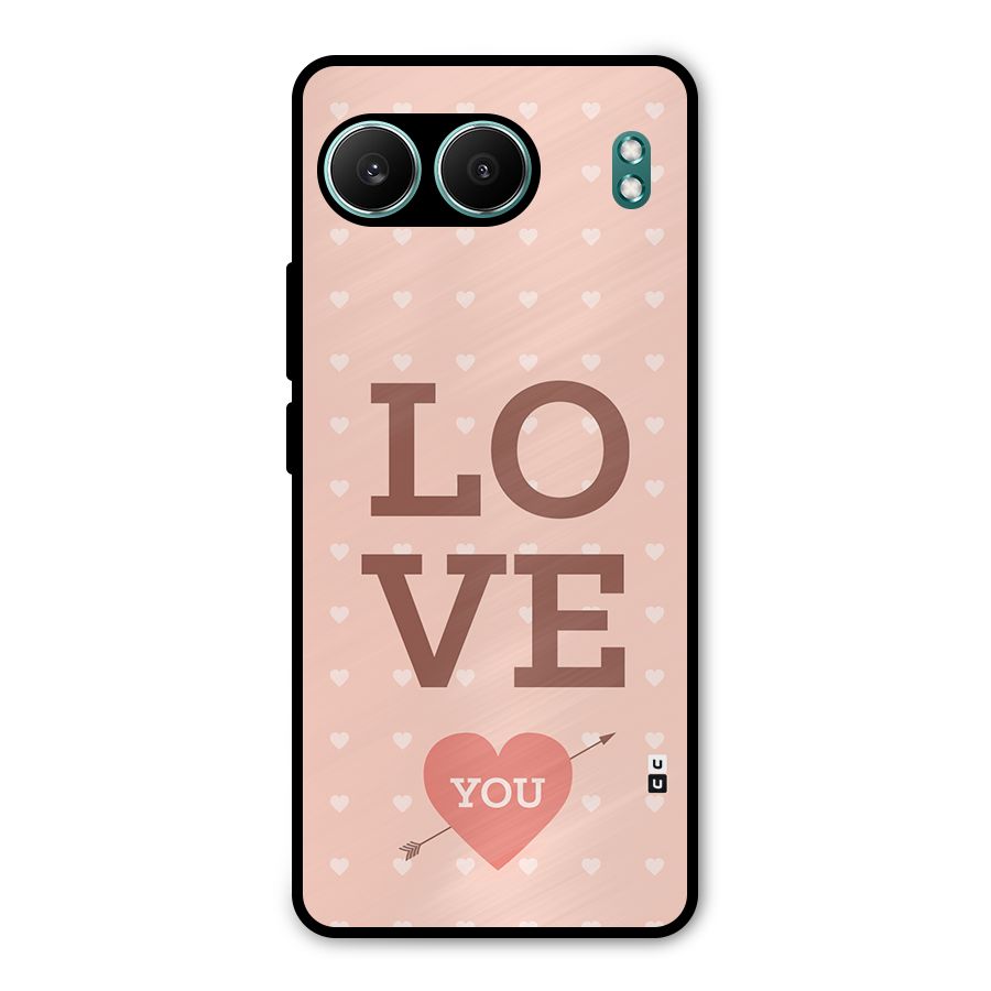 Love You Hearts Metal Back Case for OnePlus Nord 4