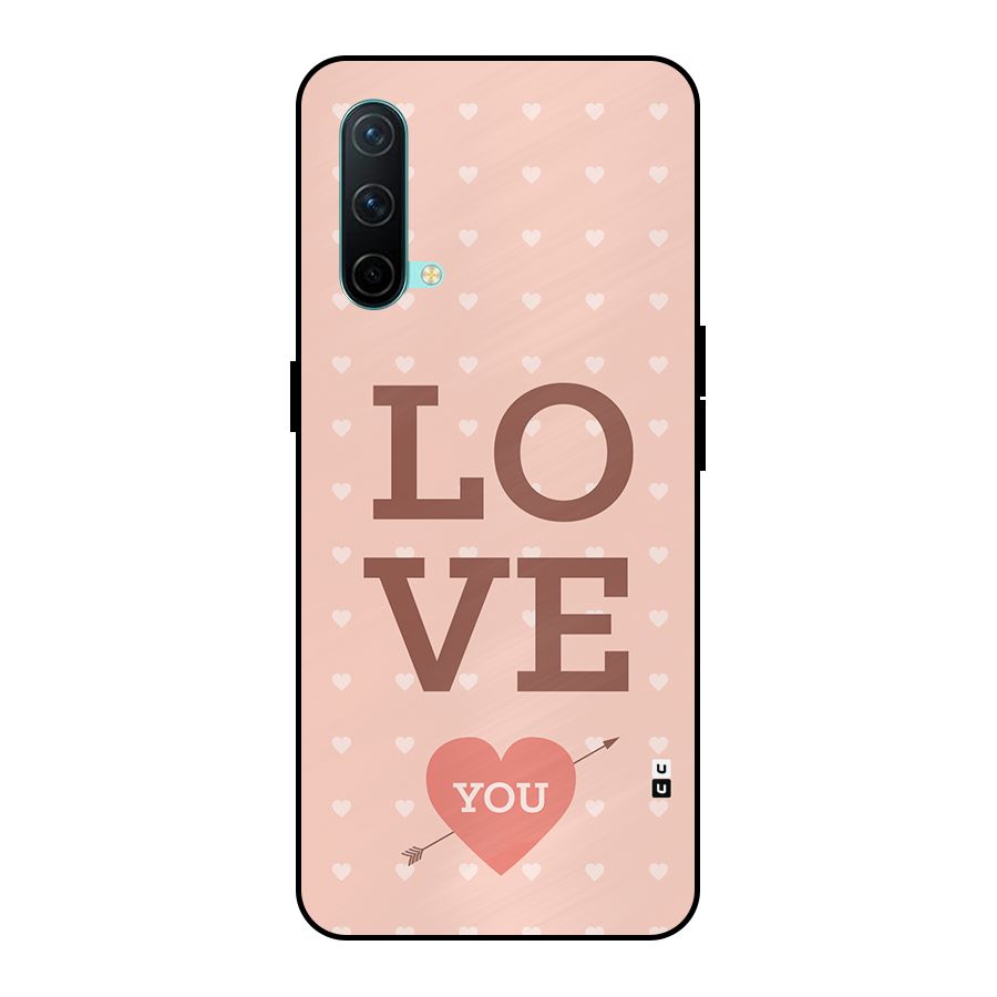 Love You Hearts Metal Back Case for OnePlus Nord CE 5G