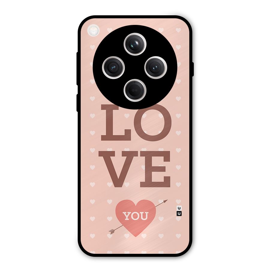 Love You Hearts Metal Back Case for Oppo Find X8