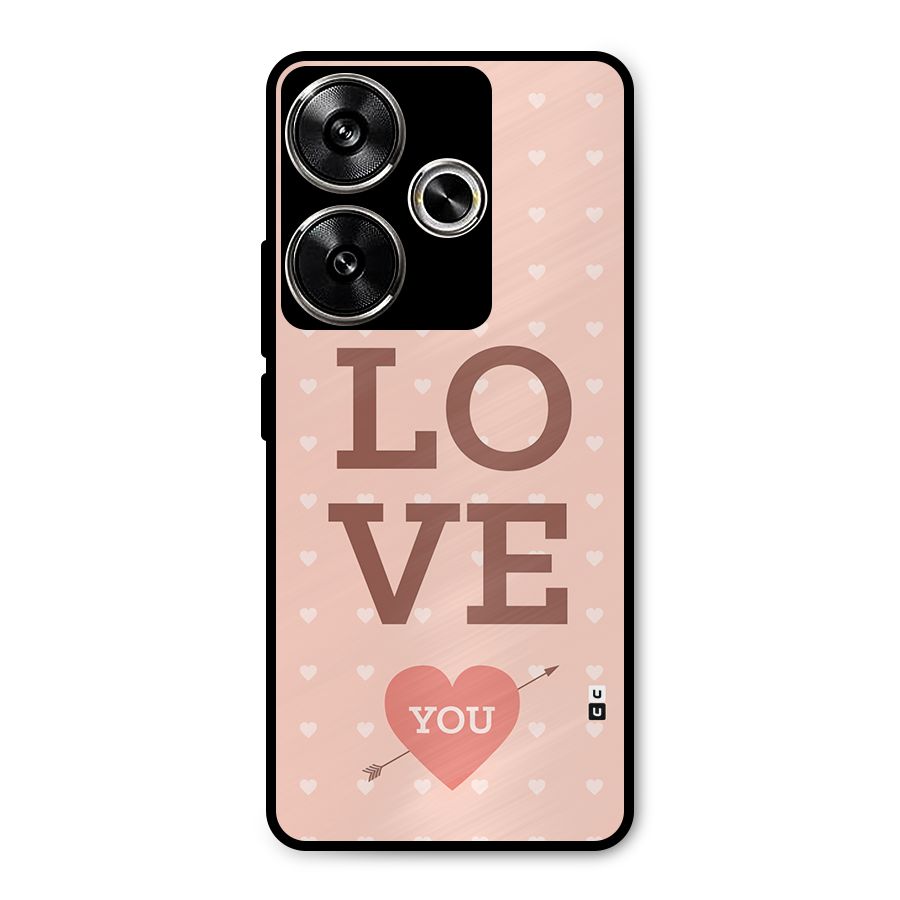Love You Hearts Metal Back Case for Poco F6