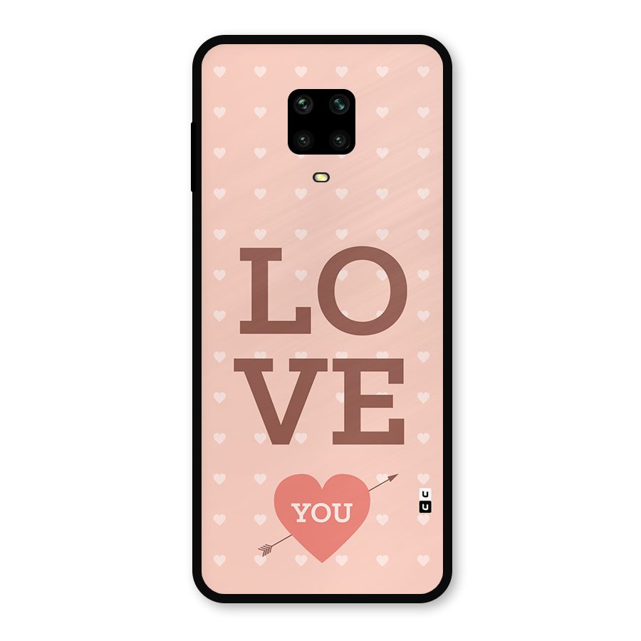 Love You Hearts Metal Back Case for Poco M2