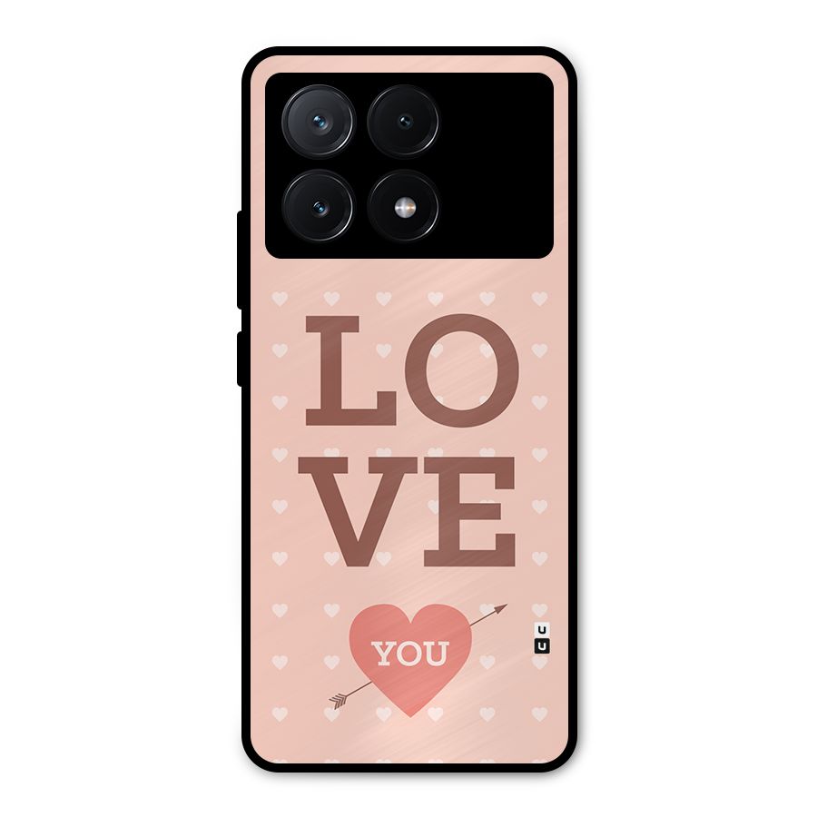 Love You Hearts Metal Back Case for Poco X6 Pro