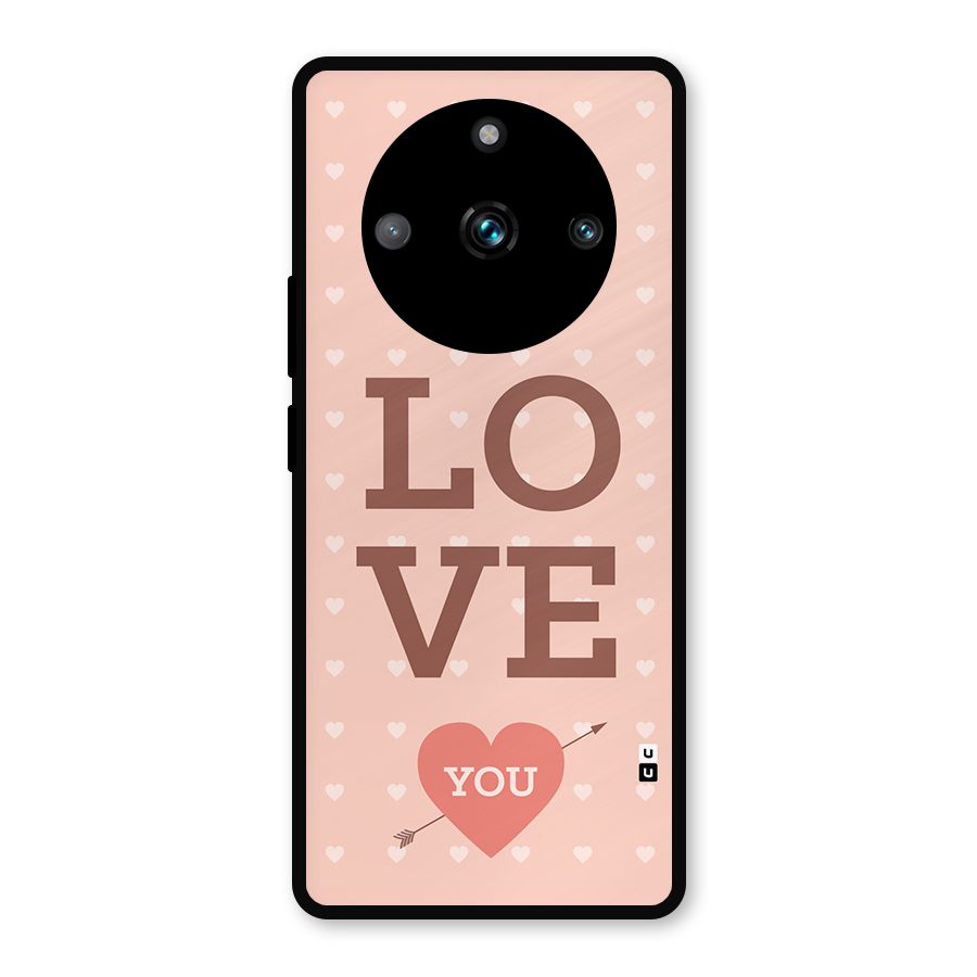 Love You Hearts Metal Back Case for Realme 11 Pro