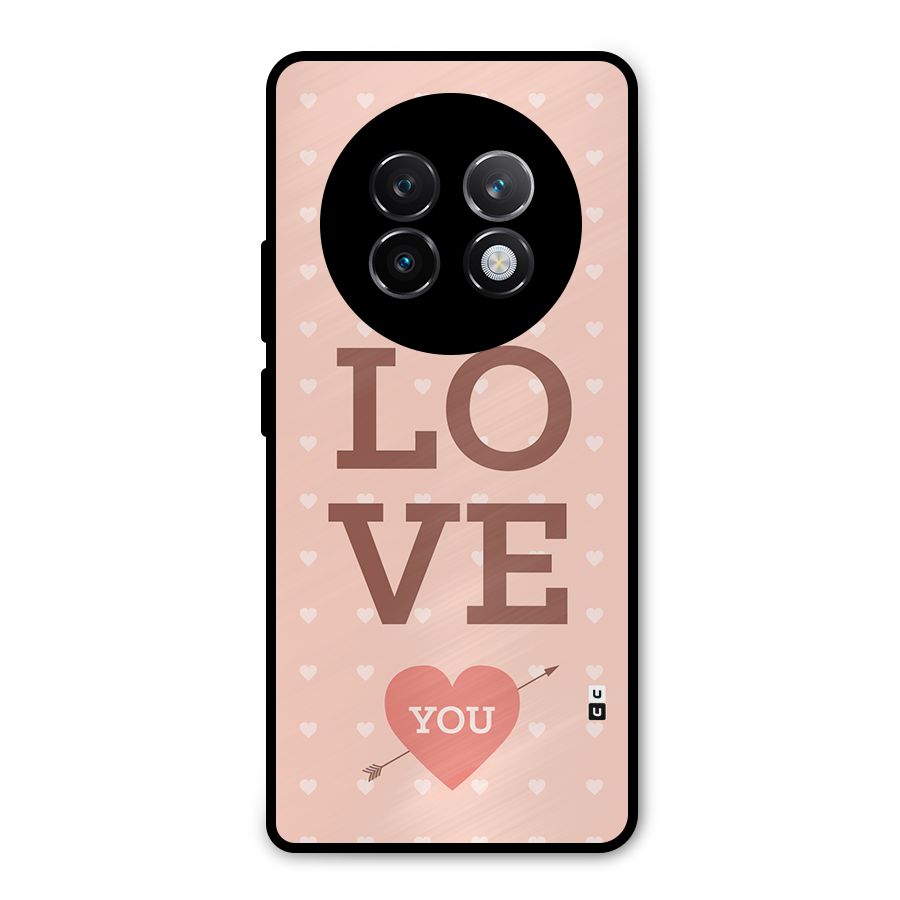Love You Hearts Metal Back Case for Realme 13 Plus