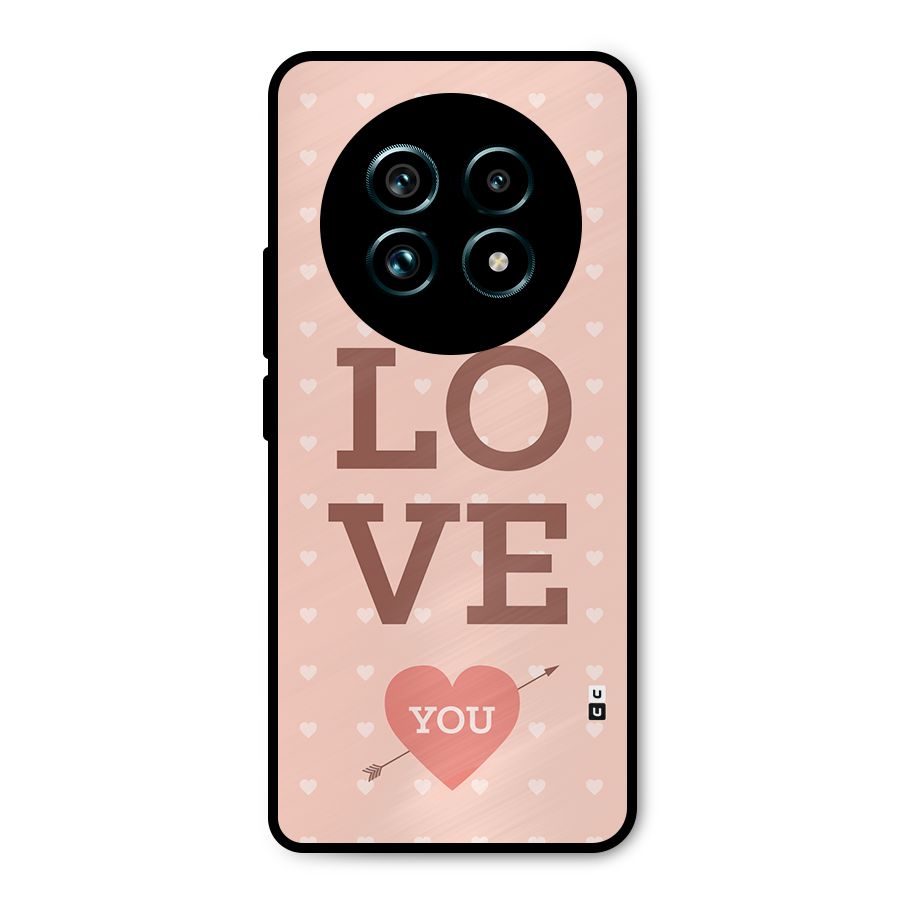 Love You Hearts Metal Back Case for Realme 13 Pro Plus