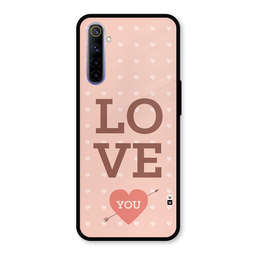 Love You Hearts Metal Back Case for Realme 6i