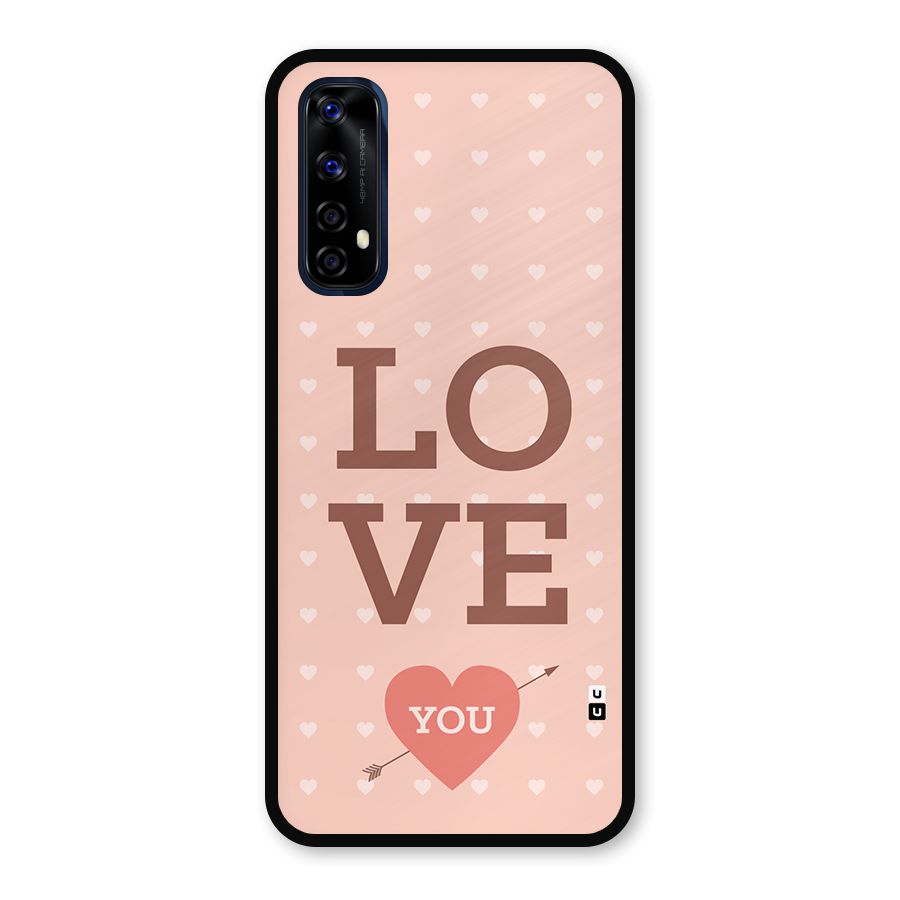 Love You Hearts Metal Back Case for Realme 7