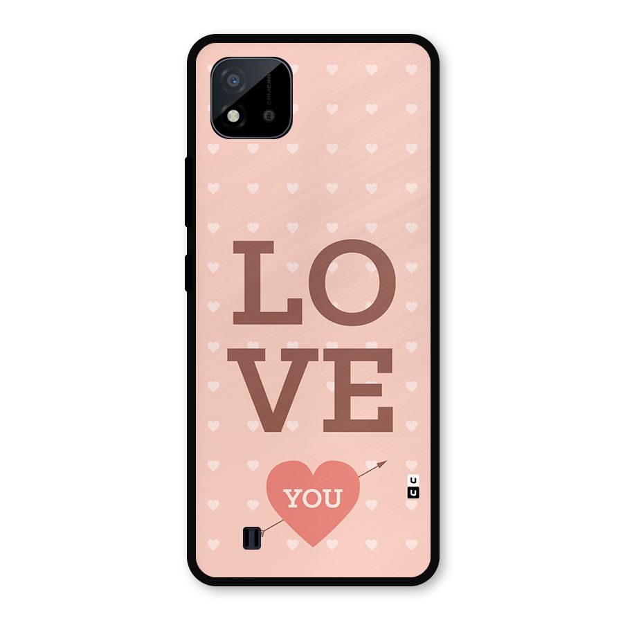 Love You Hearts Metal Back Case for Realme C11 2021