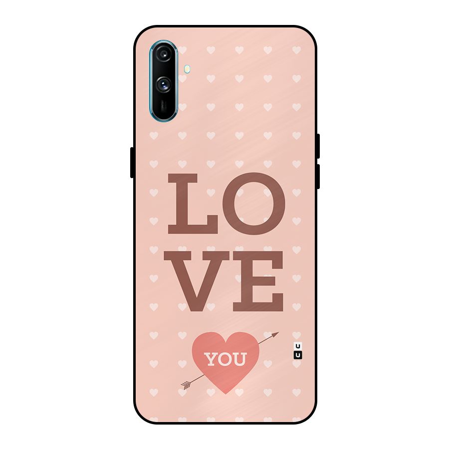 Love You Hearts Metal Back Case for Realme C3