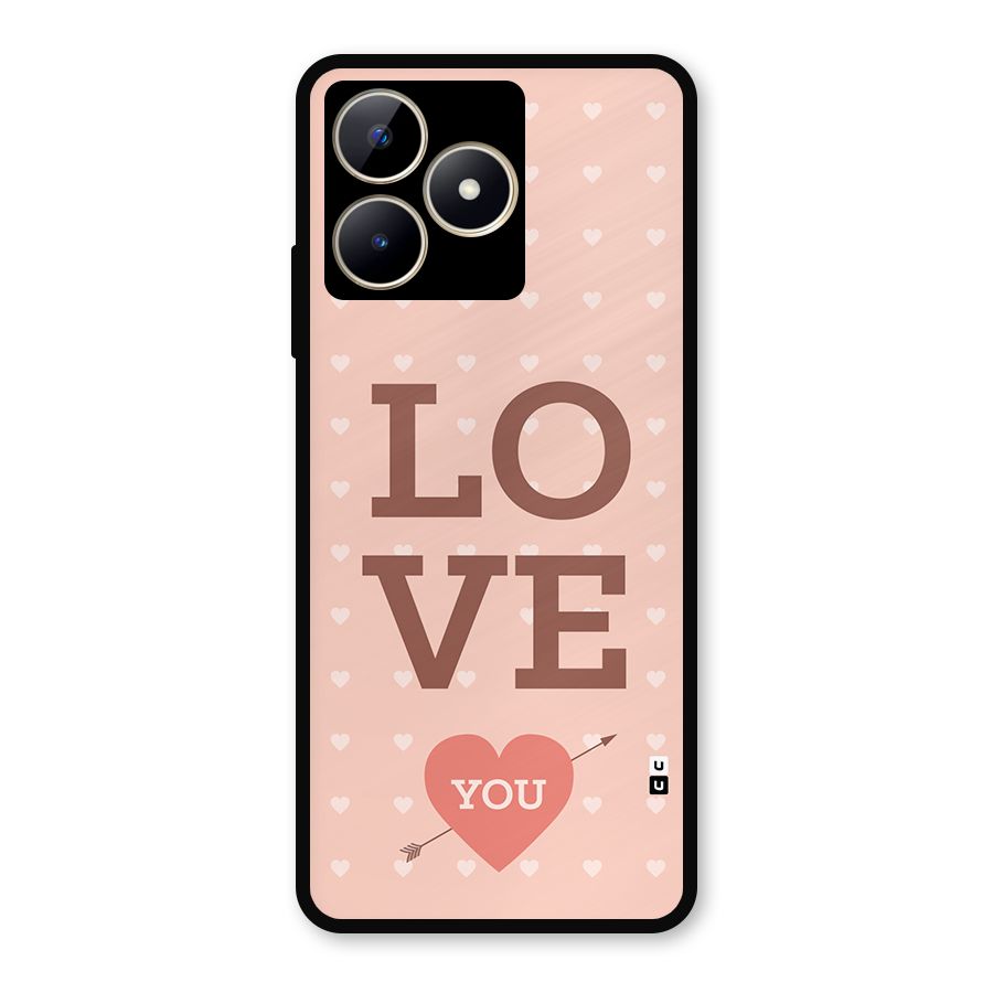 Love You Hearts Metal Back Case for Realme C53