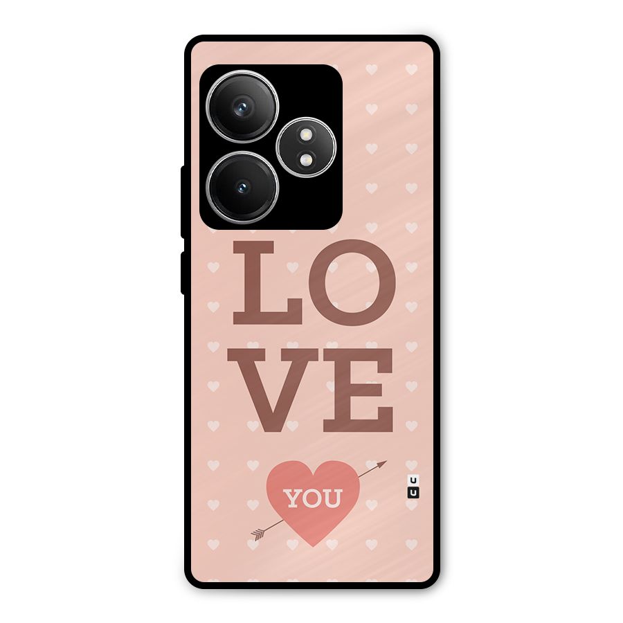 Love You Hearts Metal Back Case for Realme GT 6T