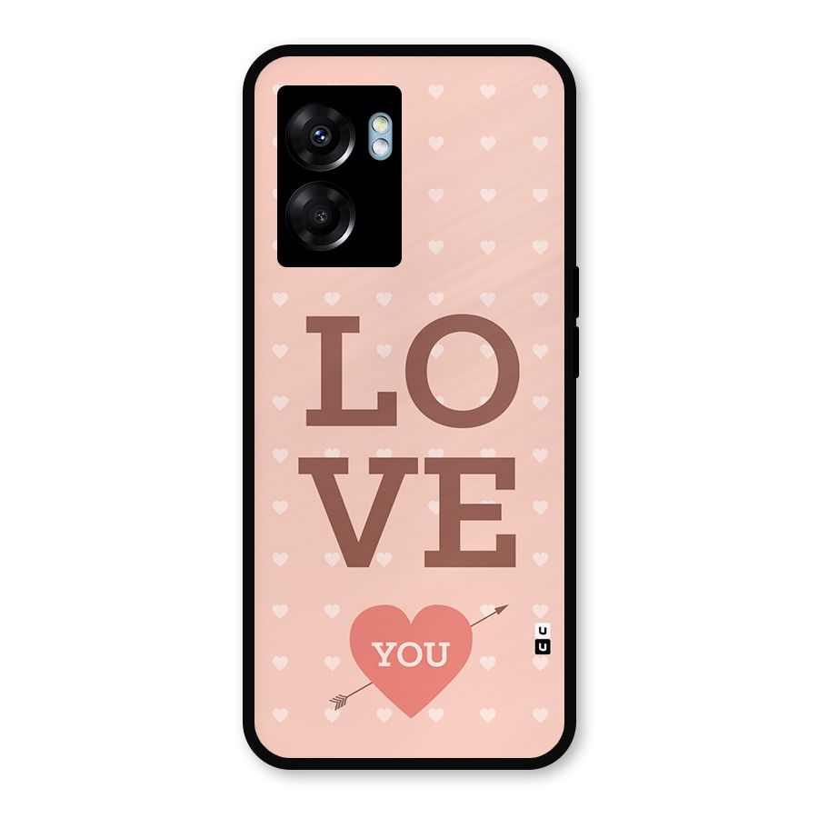 Love You Hearts Metal Back Case for Realme Narzo 50 5G