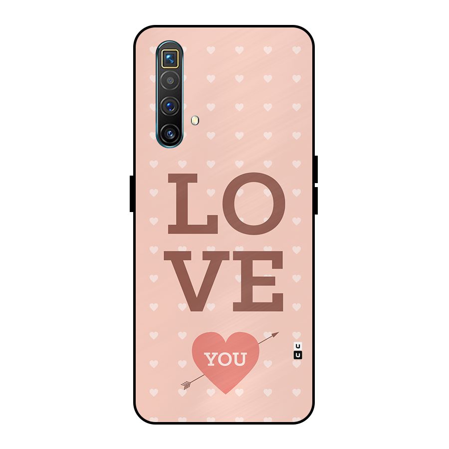 Love You Hearts Metal Back Case for Realme X3