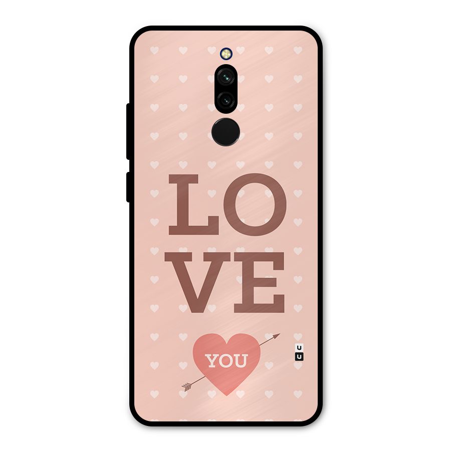 Love You Hearts Metal Back Case for Redmi 8