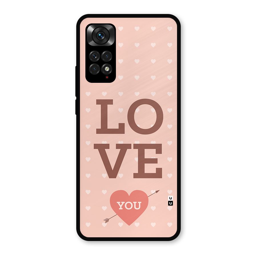 Love You Hearts Metal Back Case for Redmi Note 11s