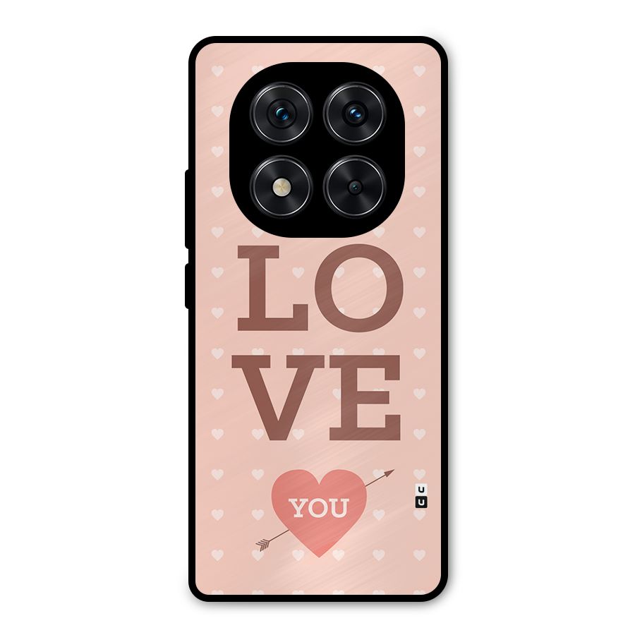 Love You Hearts Metal Back Case for Redmi Note 14 Pro 5G