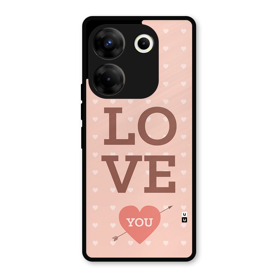 Love You Hearts Metal Back Case for Tecno Camon 20