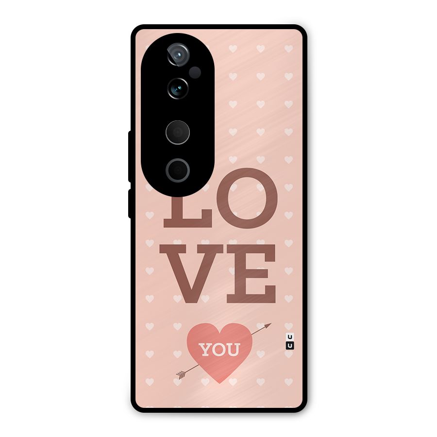 Love You Hearts Metal Back Case for Vivo T3 Ultra