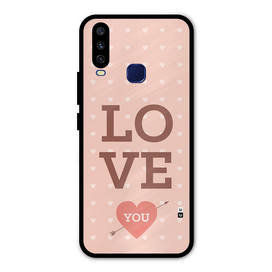 Love You Hearts Metal Back Case for Vivo U10