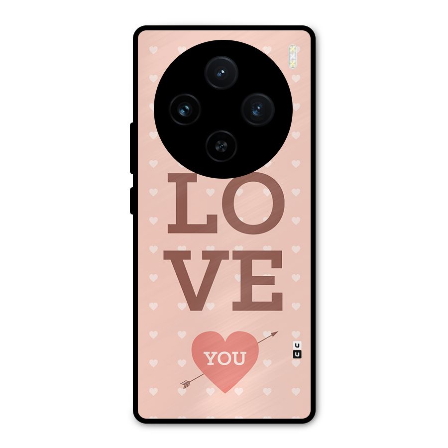 Love You Hearts Metal Back Case for Vivo X100