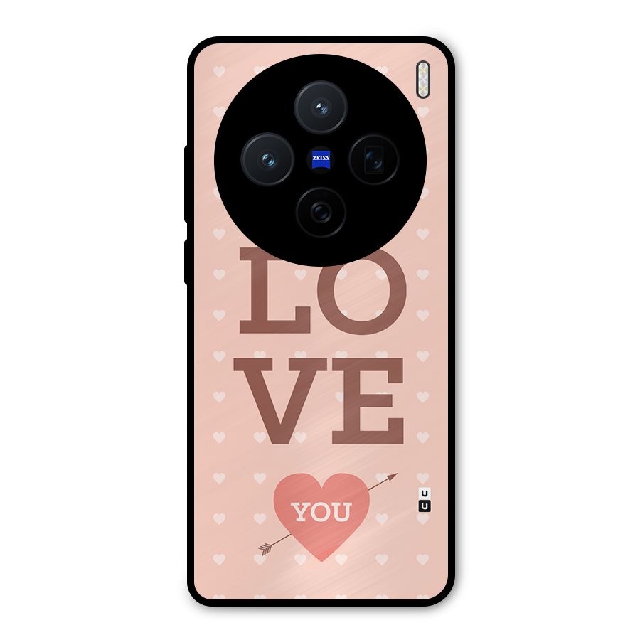 Love You Hearts Metal Back Case for Vivo X200