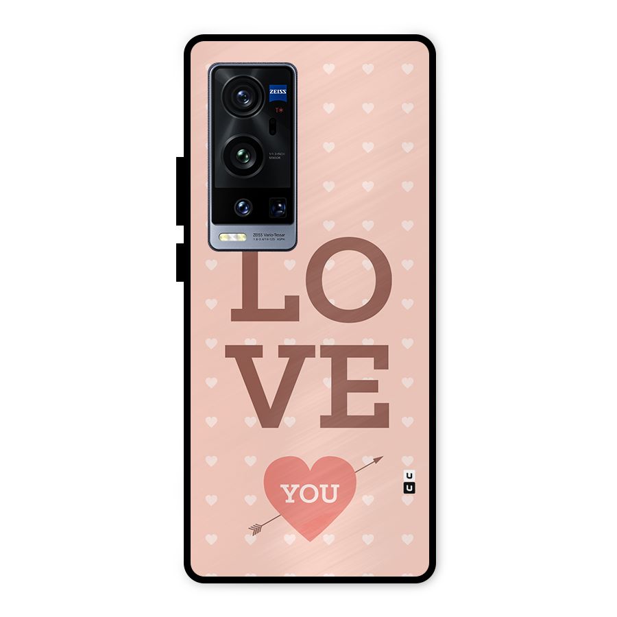 Love You Hearts Metal Back Case for Vivo X60 Pro Plus