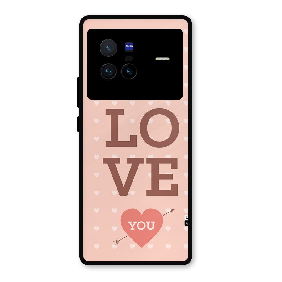 Love You Hearts Metal Back Case for Vivo X80