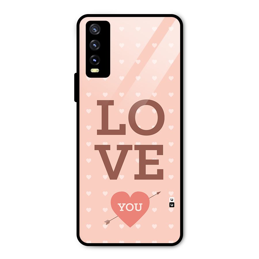 Love You Hearts Metal Back Case for Vivo Y20