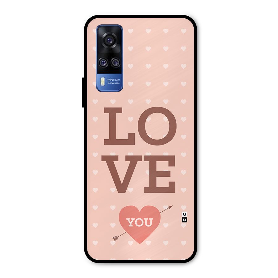 Love You Hearts Metal Back Case for Vivo Y31