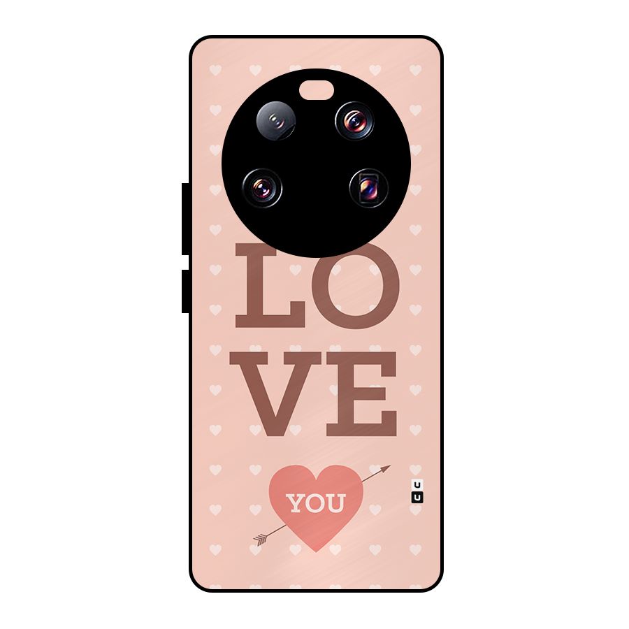 Love You Hearts Metal Back Case for Xiaomi 13 Ultra