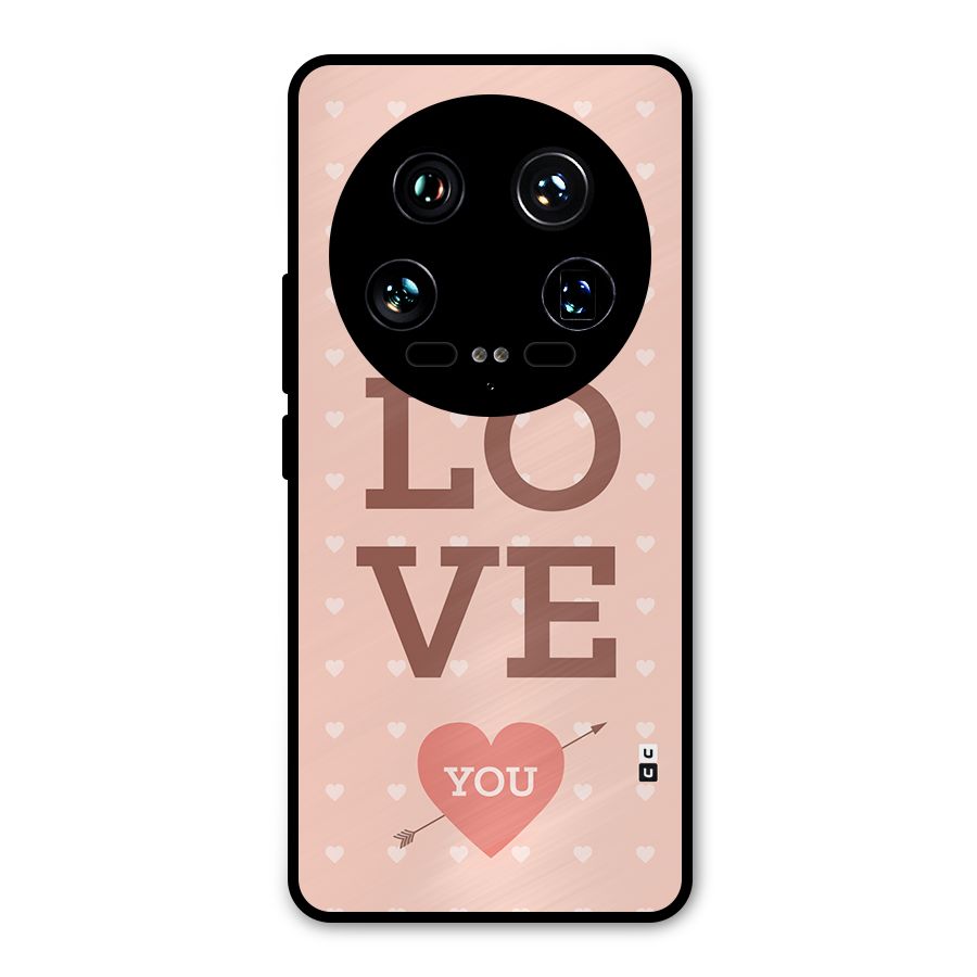 Love You Hearts Metal Back Case for Xiaomi 14 Ultra