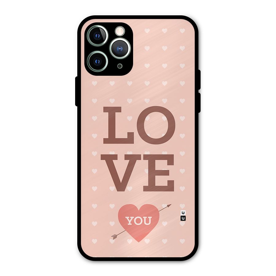 Love You Hearts Metal Back Case for iPhone 11 Pro Max