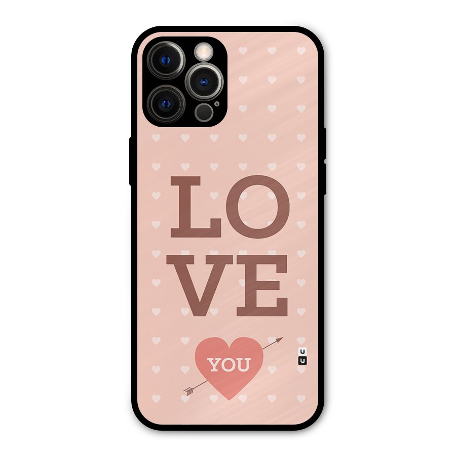 Love You Hearts Metal Back Case for iPhone 12 Pro Max