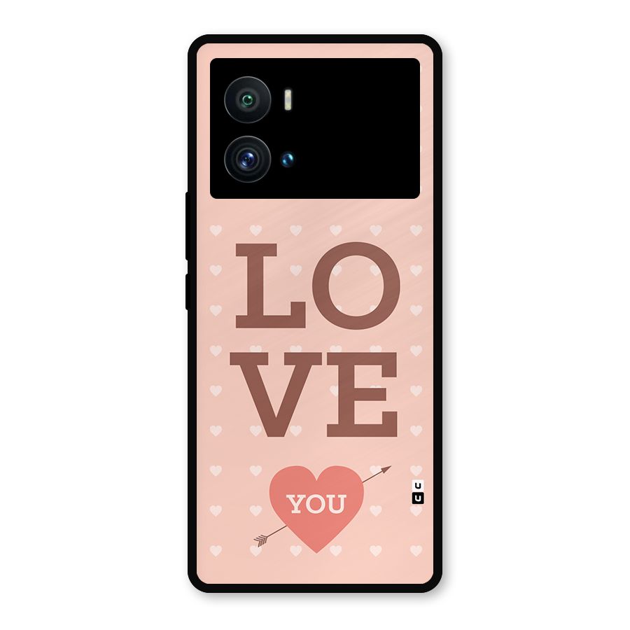 Love You Hearts Metal Back Case for iQOO 9 Pro