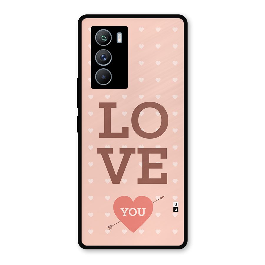 Love You Hearts Metal Back Case for iQOO 9 SE