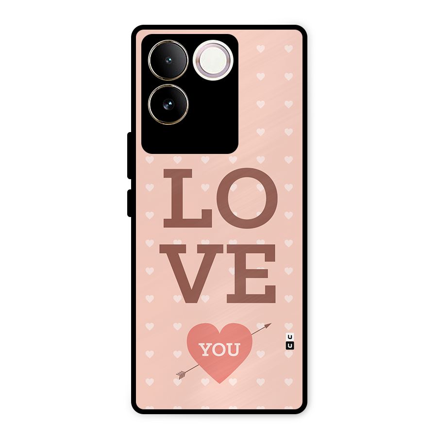 Love You Hearts Metal Back Case for iQOO Z7 Pro